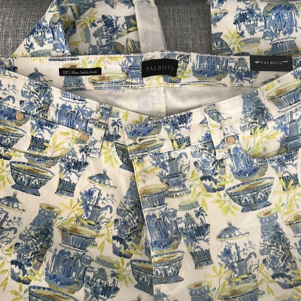 Talbots pattern pants - Picture 3 of 4